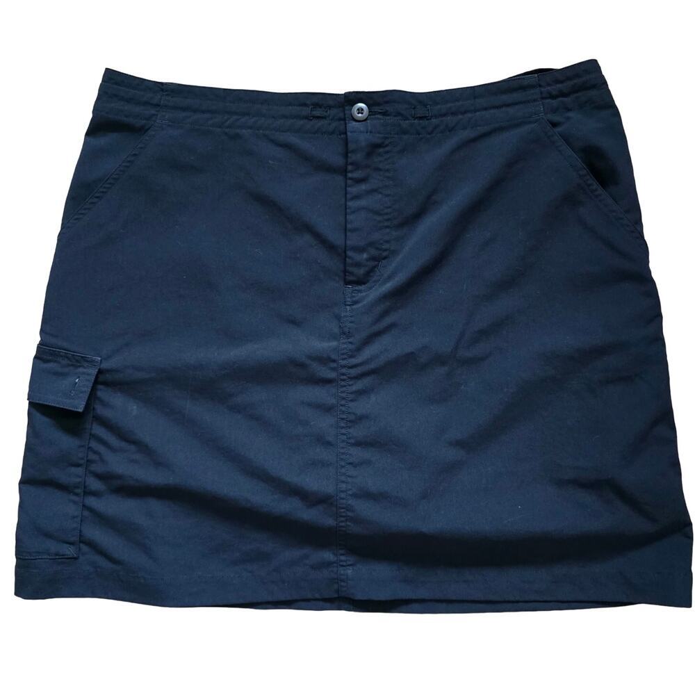 Patagonia Black Skort Skirt Womens Size 10 Cargo Pocket Nylon Blend Gorpcore